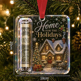 Money Storage Christmas Tree Hanging Ornament Clear Piggy Bank Christmas Decoration 2026 Cash Slot Hanging Pendant Navidad Decor