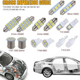 Car LED Lights Interior Lights 6000K 12V T10 168 2825 W5W 921 Kit For Car Vehicle Map Dome Door Trunk License Plate Light Bulb