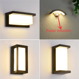 Modern Outdoor Wall Light Waterproof IP65 Motion Sensor Led Outdoor Lighting Porch Lights Balcony Garden Light Outside Wall Lamp
