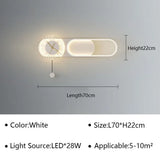 Modern LED Wall Lamp Clock Sconce for Bedroom Bedside Living Dining Room Aisle Porch Corridor Home Decors Lighting Fixture Luster