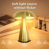 Retro Mushroom LED Night Light Touch Sensor Rechargeable Desk Lamp for Bedroom Restaurant Bar Decor Reading Lighting