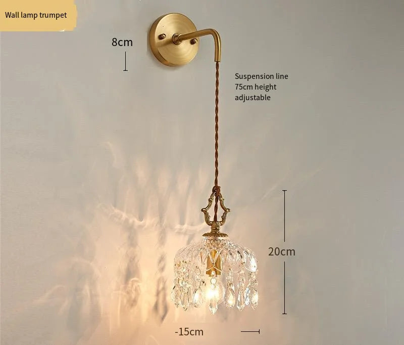 Vintage French Glass Pendant Lamp | Luxury Art Deco Ceiling Chandelier for Bedroom & Bar