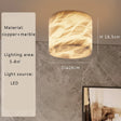 Modern Home Decoration Small Marble Ceiling Lamp Led 2024 New Design Spanish Marble Lusters for Bedroom Hallway