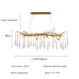 Light Luxury Crystal Chandelier Postmodern Minimalist Living Room Tree Branch Lamp Artistic Dining Room Pendant Lamp