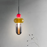 Nordic Colored Glass Pendant Lights Designer Poma Hanging Lamp Candy Glass Restaurant Bar Light Fixture Bedroom Bedside Lampara's