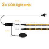 Black PCB COB LED Strip for Wooden Slats - Touch Dimmable Accent Light