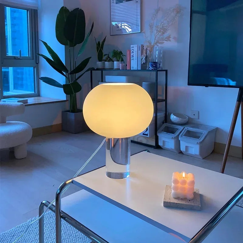 Italian Vintage Vintage Glass Desk Lamp Bedroom Headboard Living Room Study Design Coffee Table Decoration Lamp