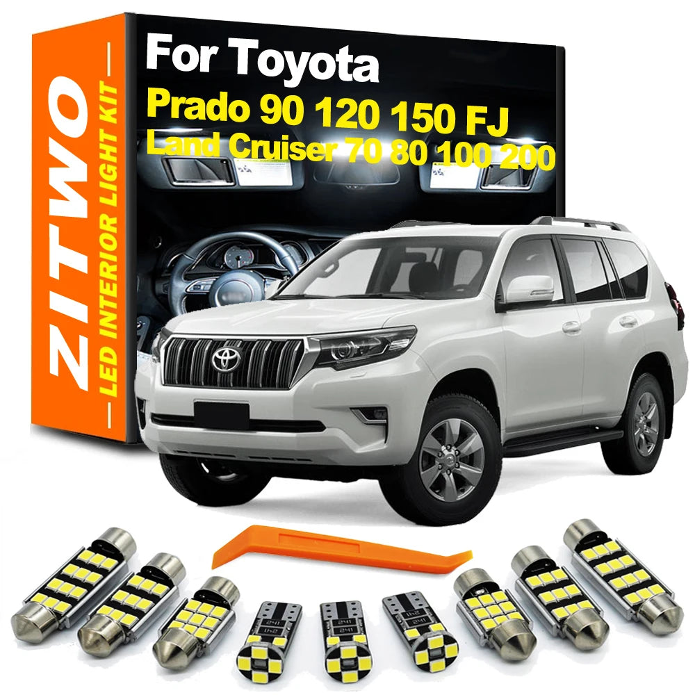 Car Accessories LED Bulb Interior Light Kit For Toyota Land Cruiser 70 80 100 200 Prado 90 120 150 FJ Cruiser 1990-2021