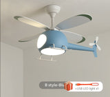 Children Room Ceiling Fan Lamp With Light Electric Fans Lights Small Bedroom Deco Cooling Decorations Remote Control
