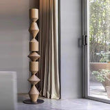 Modern Minimalist Creative Wood LED White and Black Floor Lamps Living Room Study Bedroom Indoor Home Decoration Light Fixtures