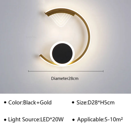 Modern LED Wall Lamp For Bedroom Bedside Living Dining Room Stair Wall Sconce Indoor RC Dimmable Home Decors Light Fixture Luster