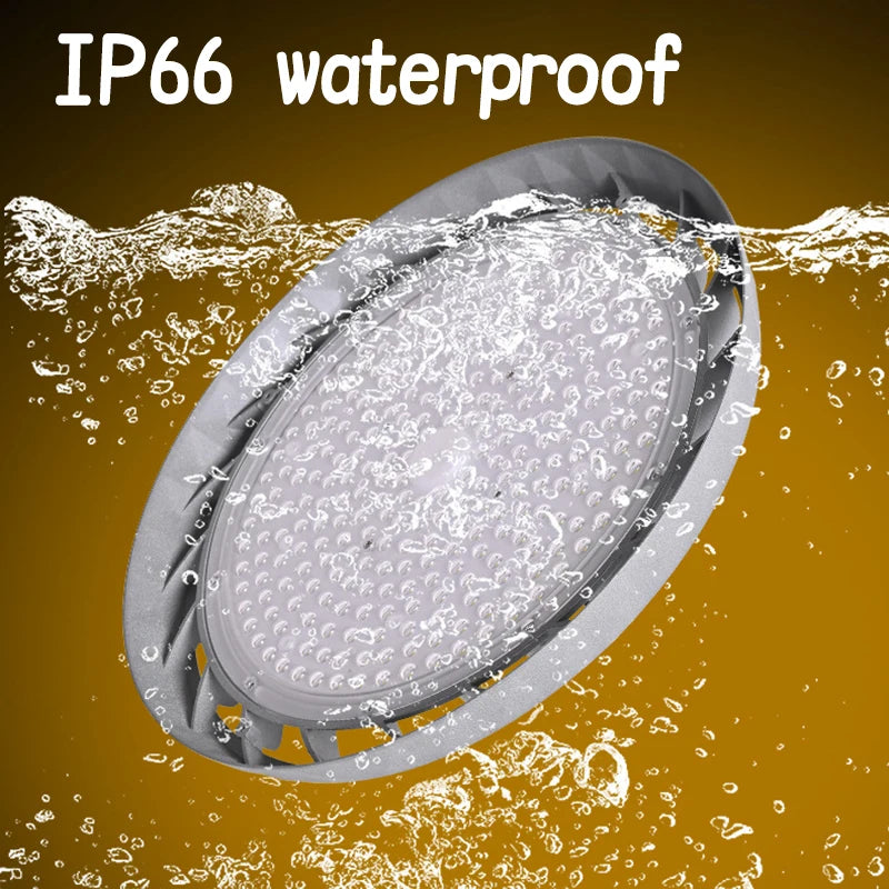 UFO LED High Bay Light (100W/150W) 220V - Super Bright 6000K IP66 Waterproof Commercial Industrial Lamp for Warehouse & Garage