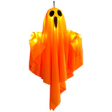 Halloween Glowing White LED Hanging Ghost - Horror Prop with Fairy Lights