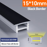 Light Strip Silicone Tube LED Diffuser Flexible Black and White Lampshade with Edge Contour Light Mask Plate Cover