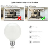 G80 G95 G125 Milky Glass Bulb E27 5W Edison LED Bulb AC110V 20V Round Bulb Cool/Warm White Lampada LED Sound Control AC 85V-265V