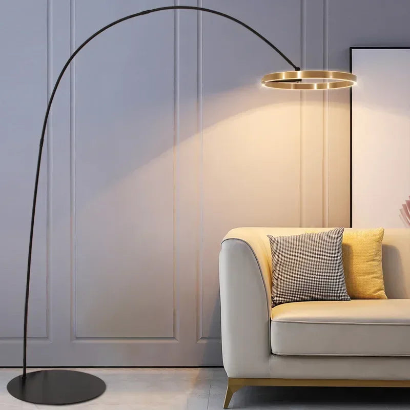 Italian Light Luxury Minimalist Fishing Lamp Living Room Study Vertical Decoration Lights Artistic Floor  led floor lamp