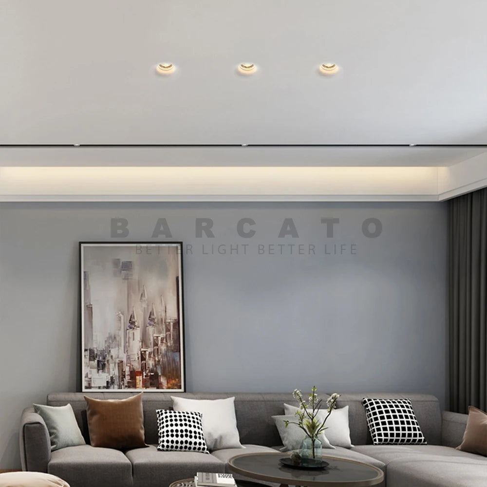 Recessed LED Downlight Ceiling Lamp GU10 Anti-Glare Embedded Gypsum Spotlight for Living Room Bedroom Hotel Aisle Home Lighting