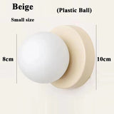 Macaron Soft Style Small Wall Sconce - Modern E27 Ball Lamp for Home Decor