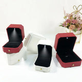 PU Leather LED Light Jewelry Box - Luxury Empty Case for Ring, Necklace & Earrings