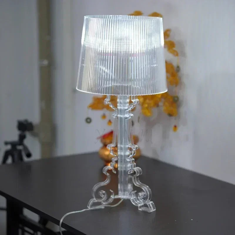 Transparent White Baroque Ghost Table Lamp Bedroom Bedside Simple Modern Creative Personality Indoor decorative desk lamp