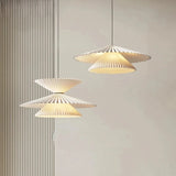 Japanese Creative Pleated Fabric Pendant Light - Modern Cloth Shade Ceiling Chandelier Lamp Fixture for Bedroom, Living Room, Dining Room & Kitchen