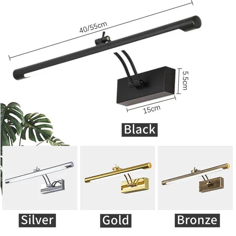 Modern LED Vanity Lights Bathroom Mirror Wall Lamps Waterproof Dimmable 9W 12W Toilet Wall Mounted Lighting Fixtures Sconces