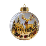Acrylic Lighted Christmas Ball Ornament Transparent LED Lighted LED Christmas Tree Globe Decor Decorative