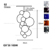 2025 New Trend Purple Glass Grape Ball Art Ceiling Chandeliers Hanging Lamps Suspension Luminaire Lampen For Living Room