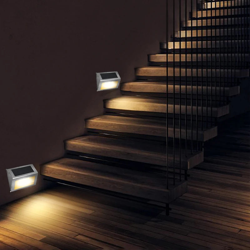 6-LED Solar Stair Light - Waterproof Outdoor Step & Fence Accent Lamp for Deck, Path & Garden