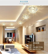 Crystal Spotlight LED Ceiling Light Embedded Living Room Downlight Ceiling Aisle Light Corridor Light