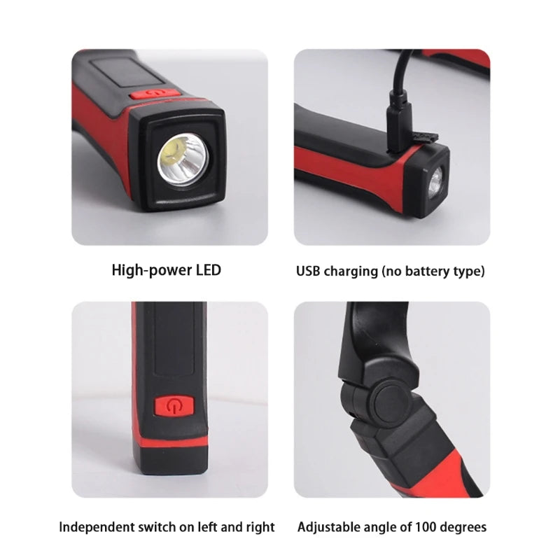 Book Light for Reading in Bed at Night USB Rechargeable Flexible Arm 2 Modes LED Reading Lamps for Repair Travel Camping