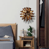 Japanese Wooden Chandeliers Retro Round Dining Table Lighting Fixtures Globe Shape Pandent Lights Living Room Home Decoration
