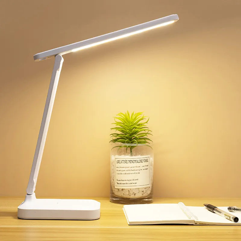 4000mAh Chargeable Folding table lamp eye protection touch dimmable LED lamp bedroom reading USB rechargeable table lamp