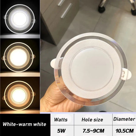 85-265V 3 Colors Dimmable Led Downlight Spot Light  Led Ceiling Lamp Indoor Ceiling Light Recessed Down lamp Home Lighting