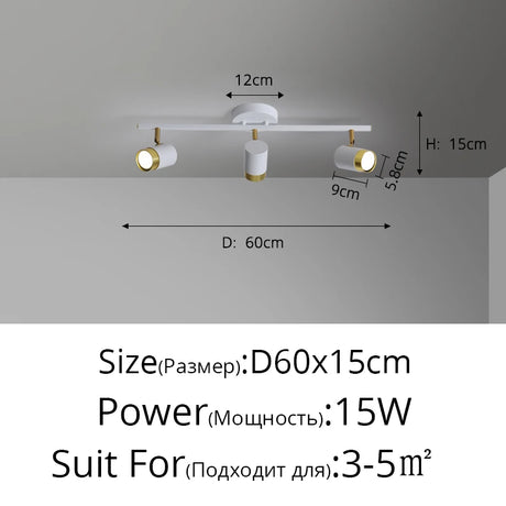 Simple Long Black Gold White New Modern LED Chandelier Lights Living Dining Room Spotlight Bedroom Hallway Lamps Indoor Lighting