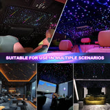 36W 4-Port RGBW Twinkle & Meteor Fiber Optic Kit - High Power Shooting Star Headliner Engine with App Control - Professional Car & Home Star Ceiling