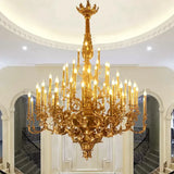 Mid Century Big Pendant Light Baroque Bronze Lamp Church Copper High End Lighting Royal Antique Brass Chandelier