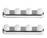 4-Bulb LED Makeup Mirror Light - Portable Suction Cup Vanity Light Bar