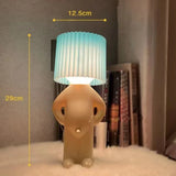 Creative Table Lamp Claeted Naughty Boy Unique LED Pleats Reading Lighting Bedroom Bedside Night Light Children's Gift Lamp