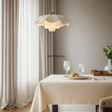 Nordic French Cream Style Petal Pendant Light - Romantic Flower Ceiling Chandelier Lamp Fixture for Living Room, Master Bedroom & Home Decor