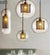 Modern Glass Ball Pendant Lamps Nordic Bedside Kitchen Dining Room Hanging Lights Luminaire Suspension Lighting Golden Designer