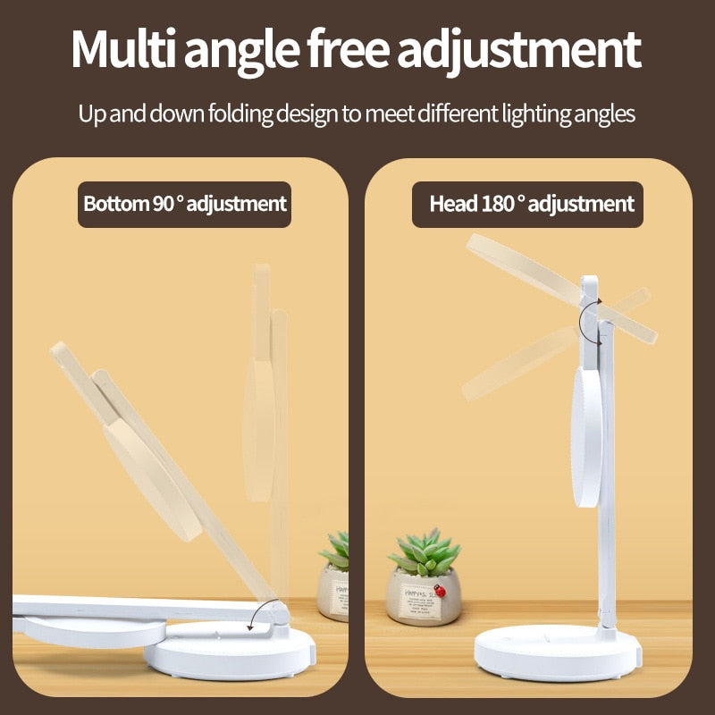 E2 LED Table Desk Lamp Light Eye Protection USB Learning Childrens Dormitory Lamp Bedside Table Bedroom Reading Night Light Gift