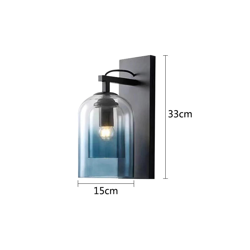 Industrial wall light Creative Glass Wall Lamps Loft Luminaires for Living Room Bedroom Aisle Staircase Decors Sconce Lamp