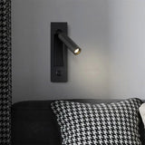 Creative Rotatable Aluminum Wall Lamp LED Embedded Sconce Hotel Cafe Bar Bedside Copper Nickle Chrome Metal Reading Lighting