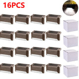 4/16 Pack Solar Step Lights Outdoor Motion Sensor - Waterproof Auto On/Off Stair Lamp