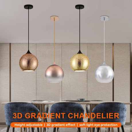 Glass Ceiling chandelier Colorful 3D chandelier LED Colorful Fireworks E27 Bedroom Lamp Restaurant Decorative chandelier