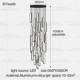 Minimalist Chandelier Nordic Hanging Modern LED Pendant Light Living Room Restaurant Villa Loft Ceiling Staircase Pendant Light