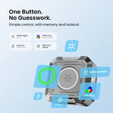 SE1 300lm Mini EDC Pocket Flashlight (RGB Signal Ring & UV Light) - Coin-Sized Magnetic Keychain & Clip Light for Night Running & Everyday Carry