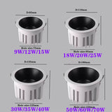 IP68 Outdoor waterproof spotlights 9W-70W embedded LED downlights AC-85-265V Bathroom Kitchen balcony shopping mall interior