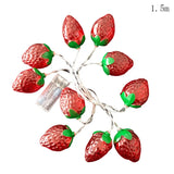 1.5M 10Led Strawberry Fruit Light Strings Happy Birthday Party Lantern String Children's Room Decorative Night Lamp Kids Favors